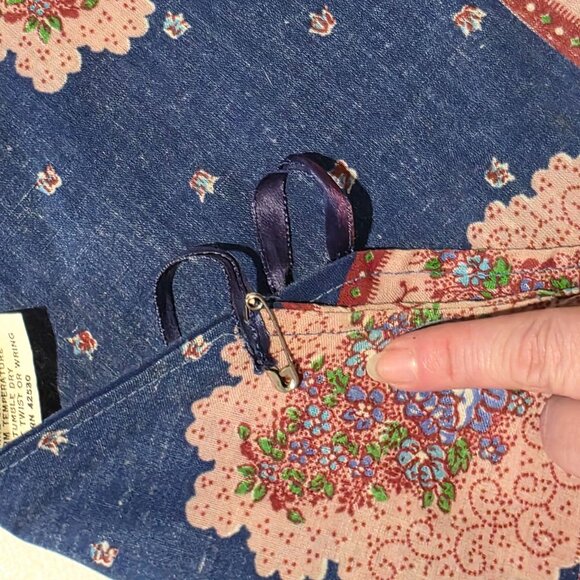 Vtg Womens Handmade French Scarf Crop Top Small Tie Straps Boho Festival Hippie - Picture 7 of 10